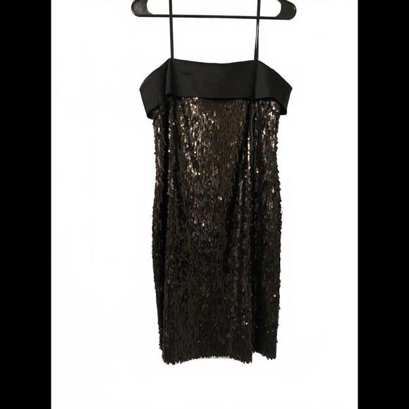 W by Worth Elegant Black Sequin Cocktail Dress NWT - Picture 2 of 11